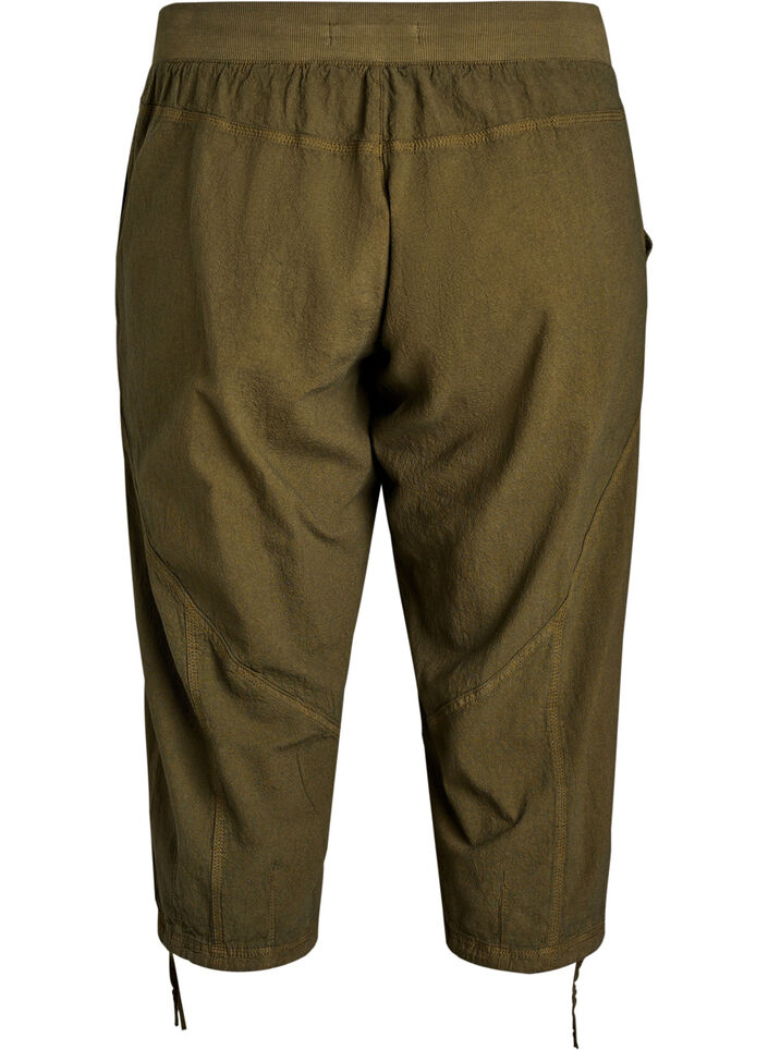 Katoenen Capri-broek, Groen, Packshot image number 1