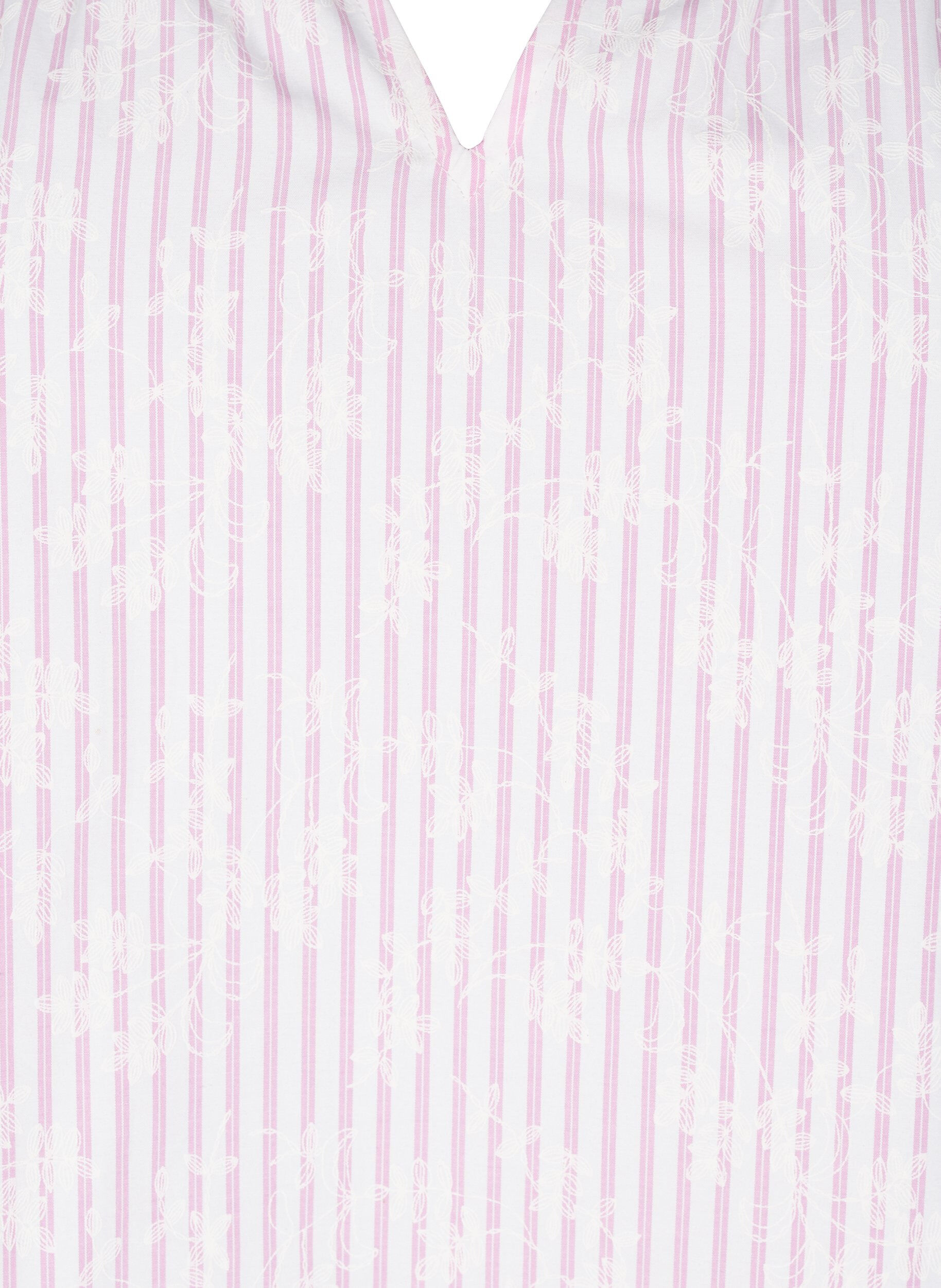 Zizzi Mouwloze blouse met strepen en bloemenprint, Roze, Packshot image number 2
