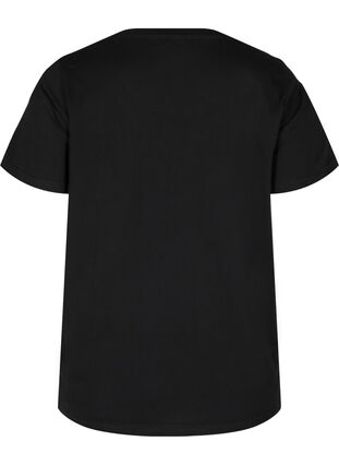 T-shirt met print van biologisch katoen, Black You, Packshot image number 1