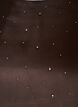 Satijnen blouse met strass en elleboogmouwen, Bruin, Packshot image number 2