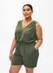 Korte broek met zakken en elastische tailleband, Groen, Model image number 0