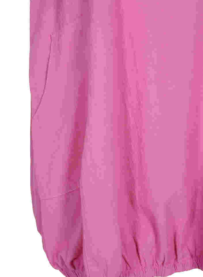 Mouwloze katoenen jurk, Cyclamen, Packshot image number 3