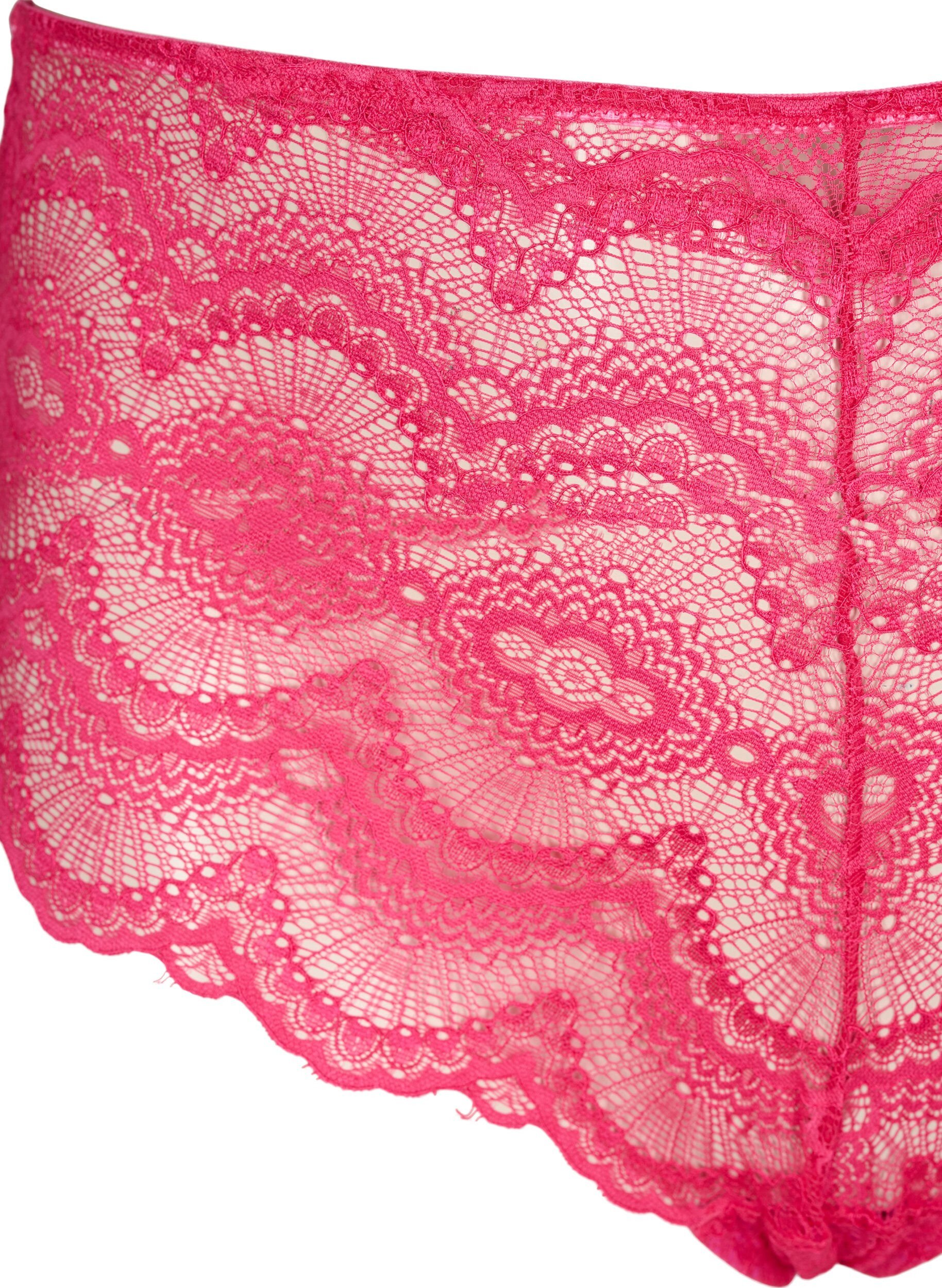 Zizzi 2 pak hipster slipje in kwaliteitskant, Love Potion/Black, Packshot image number 3