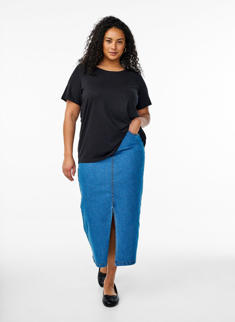 FLASH - 2-pack T-shirts met ronde hals, Black/Black, Model image number 2