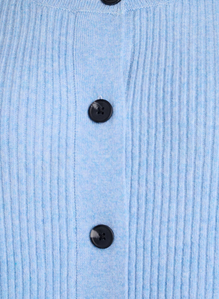 Vest van ribtricot met knopen, Blauw, Packshot image number 2
