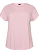 T-shirt met korte mouwen van katoenmix, Roze, Packshot image number 0