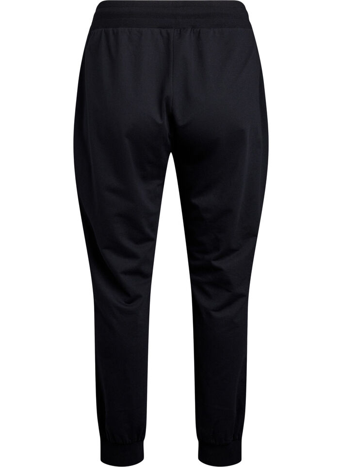 Losse trainingsbroek met zakken, Zwart, Packshot image number 1