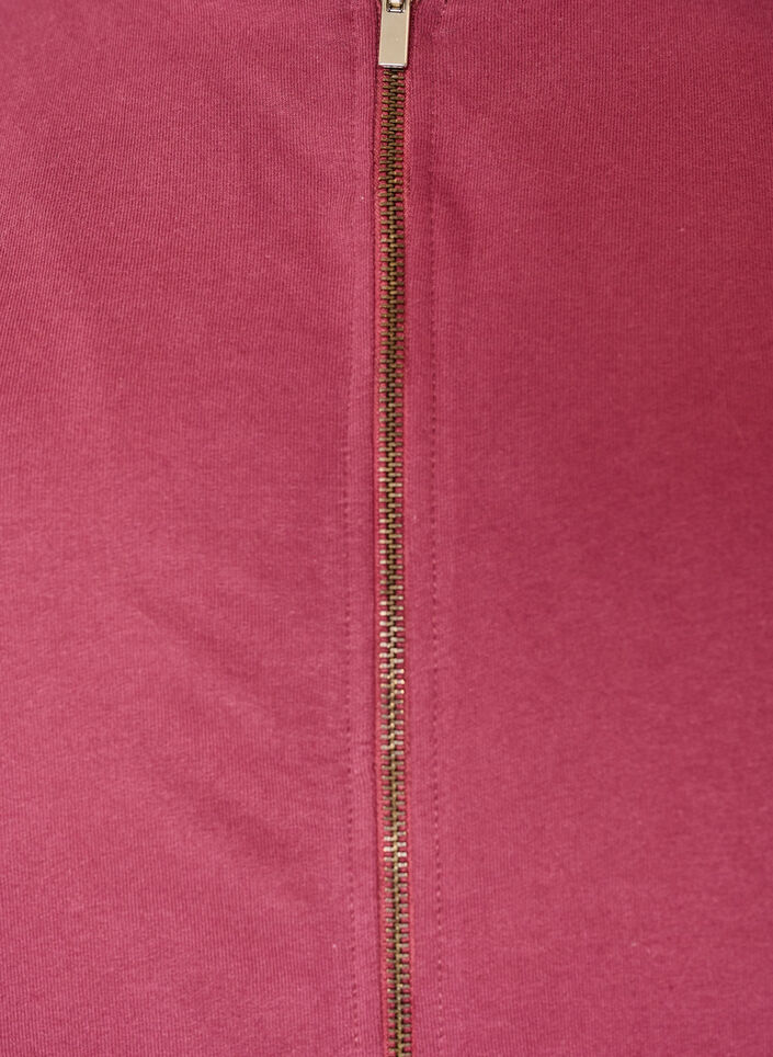 Hoodie met ritssluiting en achterkant print, Rood, Packshot image number 2