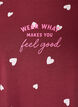 Nachtblouse met een print, Rood, Packshot image number 2
