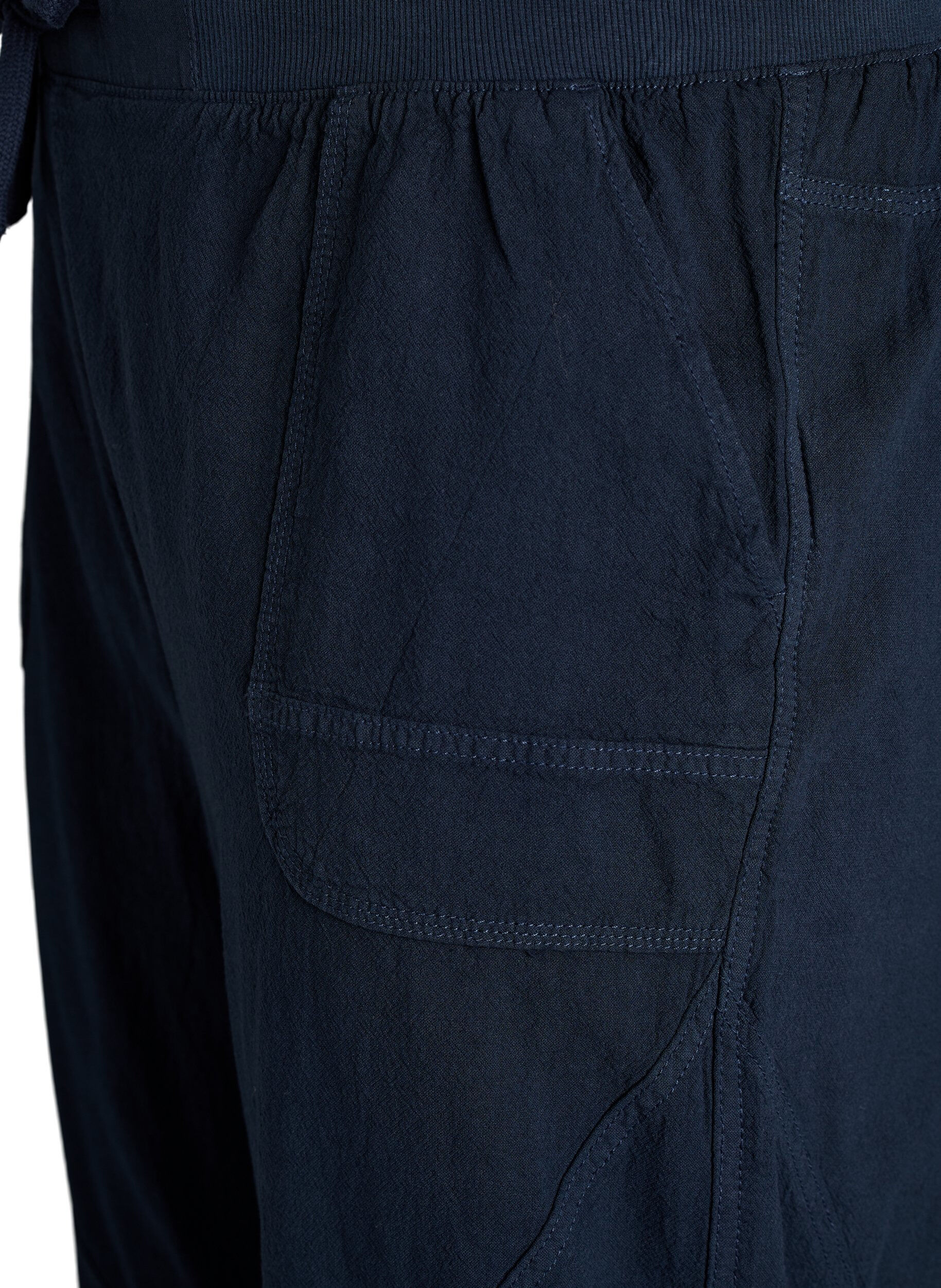 ZizziKatoenen Capri-broek, Blauw, Packshot image number 2