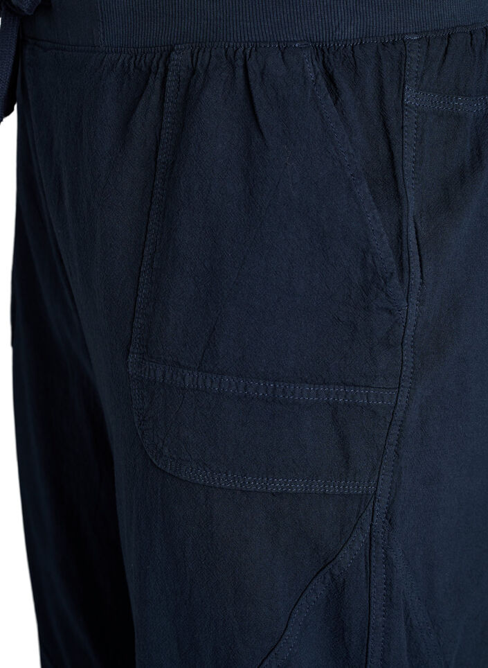 Katoenen Capri-broek, Blauw, Packshot image number 2