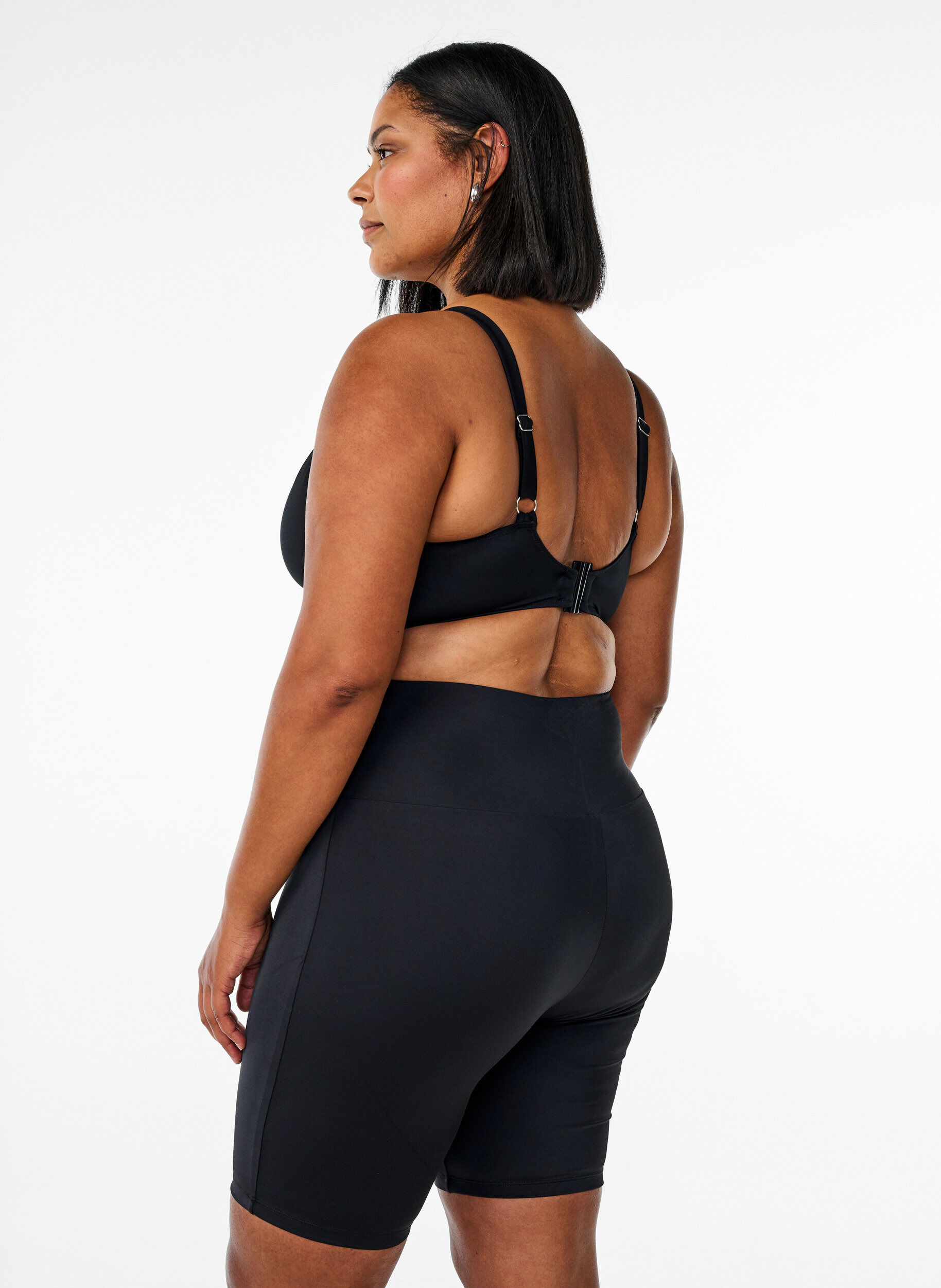 Zizzi Lange zwembroek, Zwart, Model image number 1