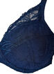 Gewatteerde kanten beha met beugel, Blauw, Packshot image number 2