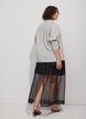 Lange rok in organza-look, Zwart, Model image number 2