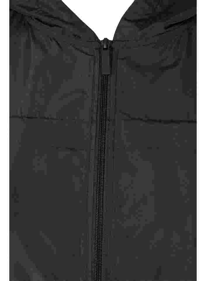Reflecterende sportjas met ritssluiting, Black, Packshot image number 2