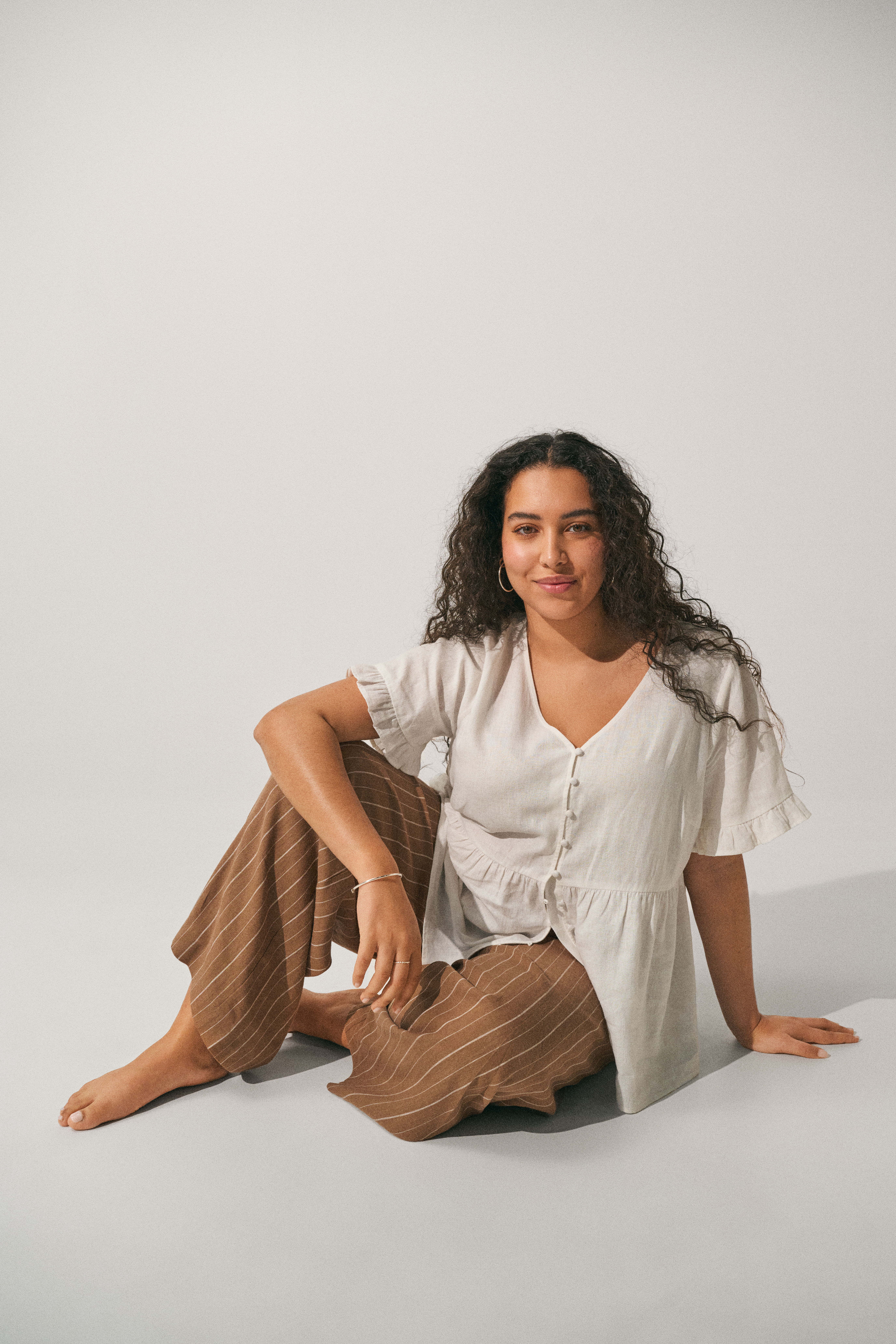 Zizzi Outfit van linnen en viscose, , Model