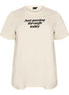 Katoenen T-shirt met tekstprint, Wit, Packshot image number 0