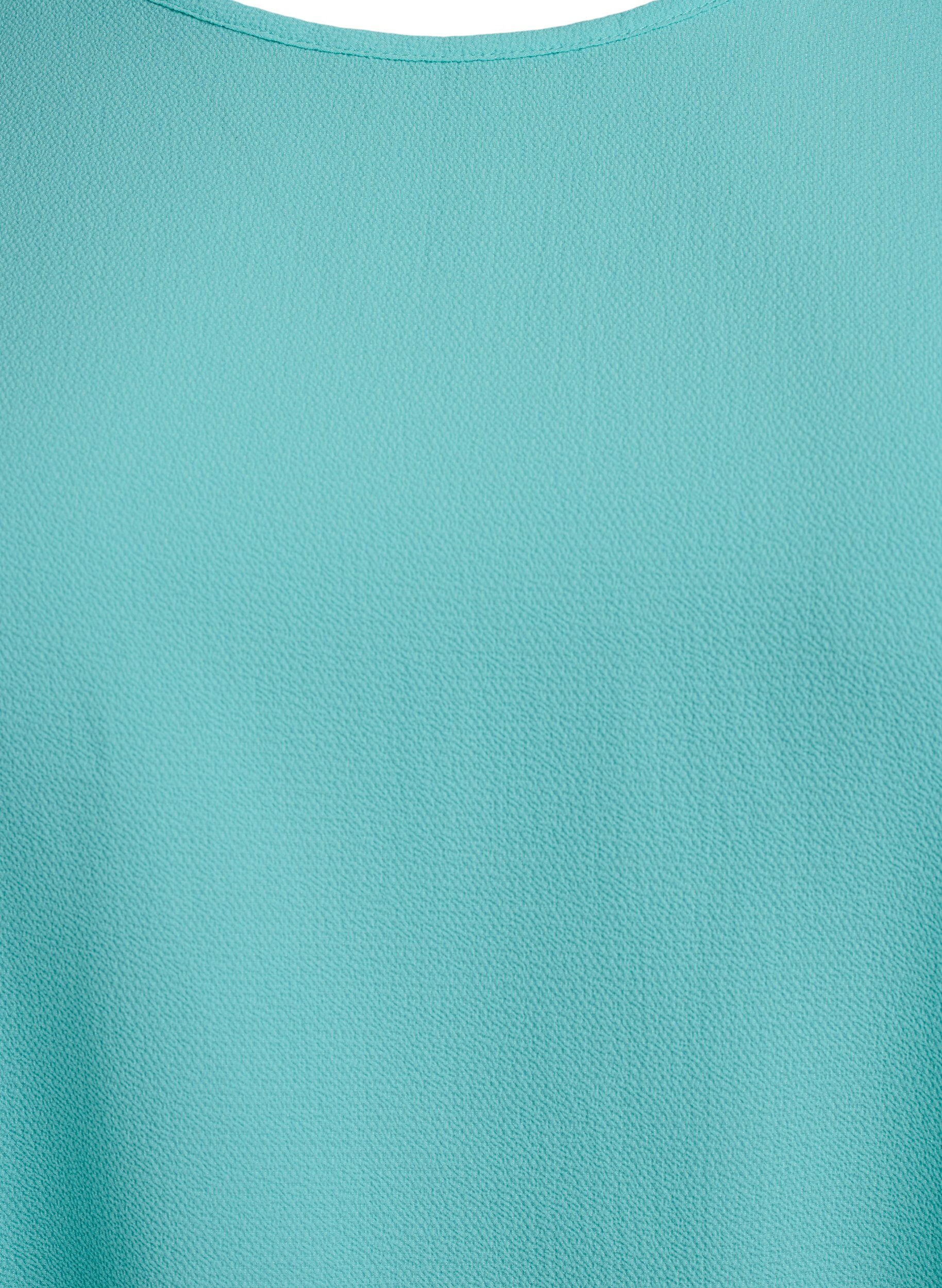 ZizziBlouse met korte mouwen en een ronde halslijn, Blauw, Packshot image number 2