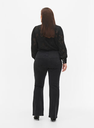 Ellen bootcut jeans met hoge taille, Grey Denim, Model image number 1