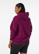 Hoodie met borstprint, Paars, Model image number 2