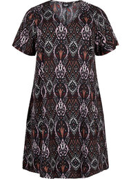 FLASH - V-hals jurk met bloemenprint, Black Rose Ethnic