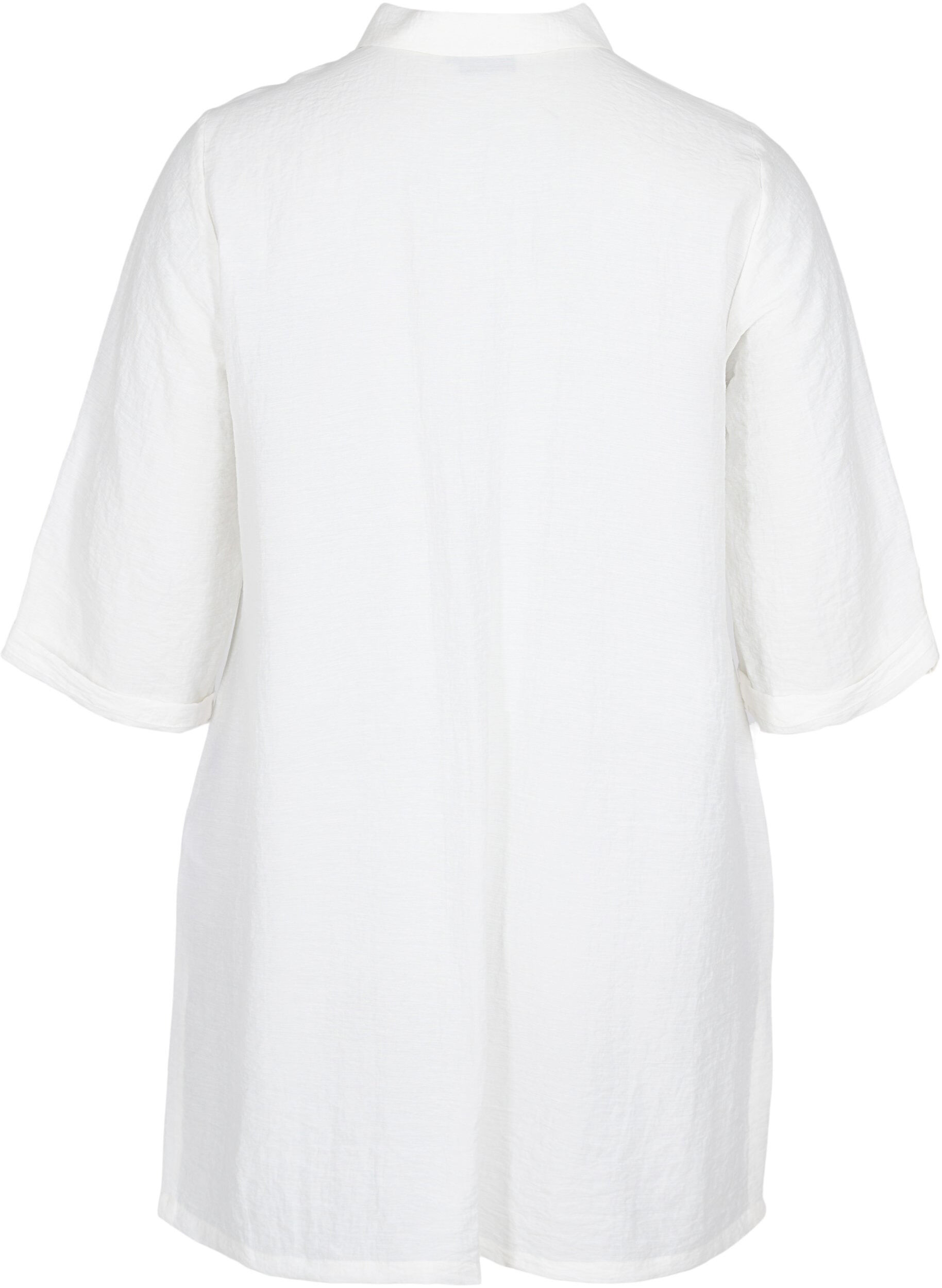 Zizzi Lange blouse met 3/4 mouwen, Bright White, Packshot image number 1
