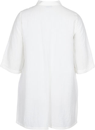 Lange blouse met 3/4 mouwen, Bright White, Packshot image number 1