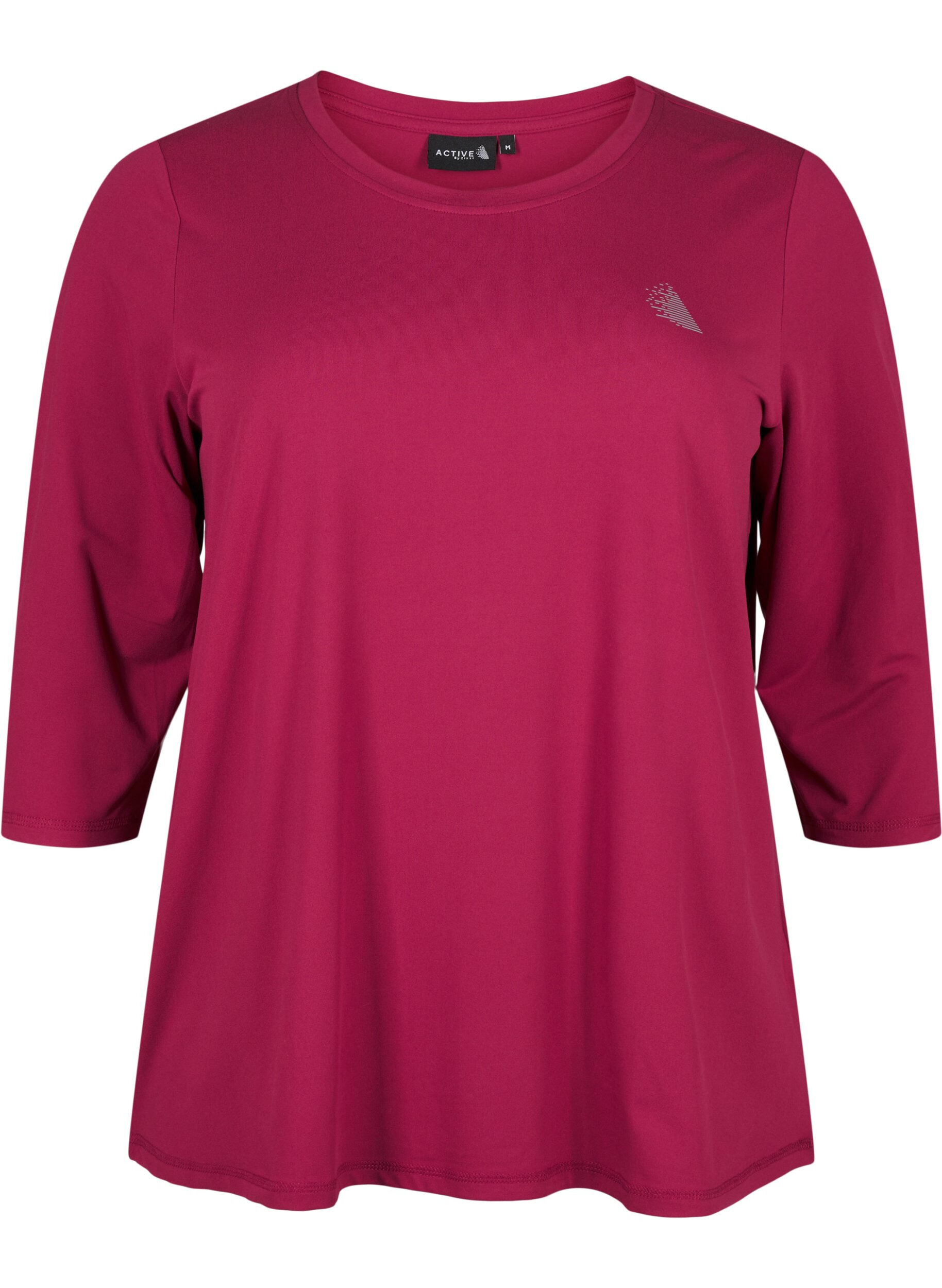 Zizzi Training blouse met 3/4 mouwen, Rood, Packshot image number 0