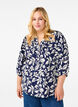 Katoenen blouse met 3/4 mouwen en print, Naval Academy Flower, Model image number 0