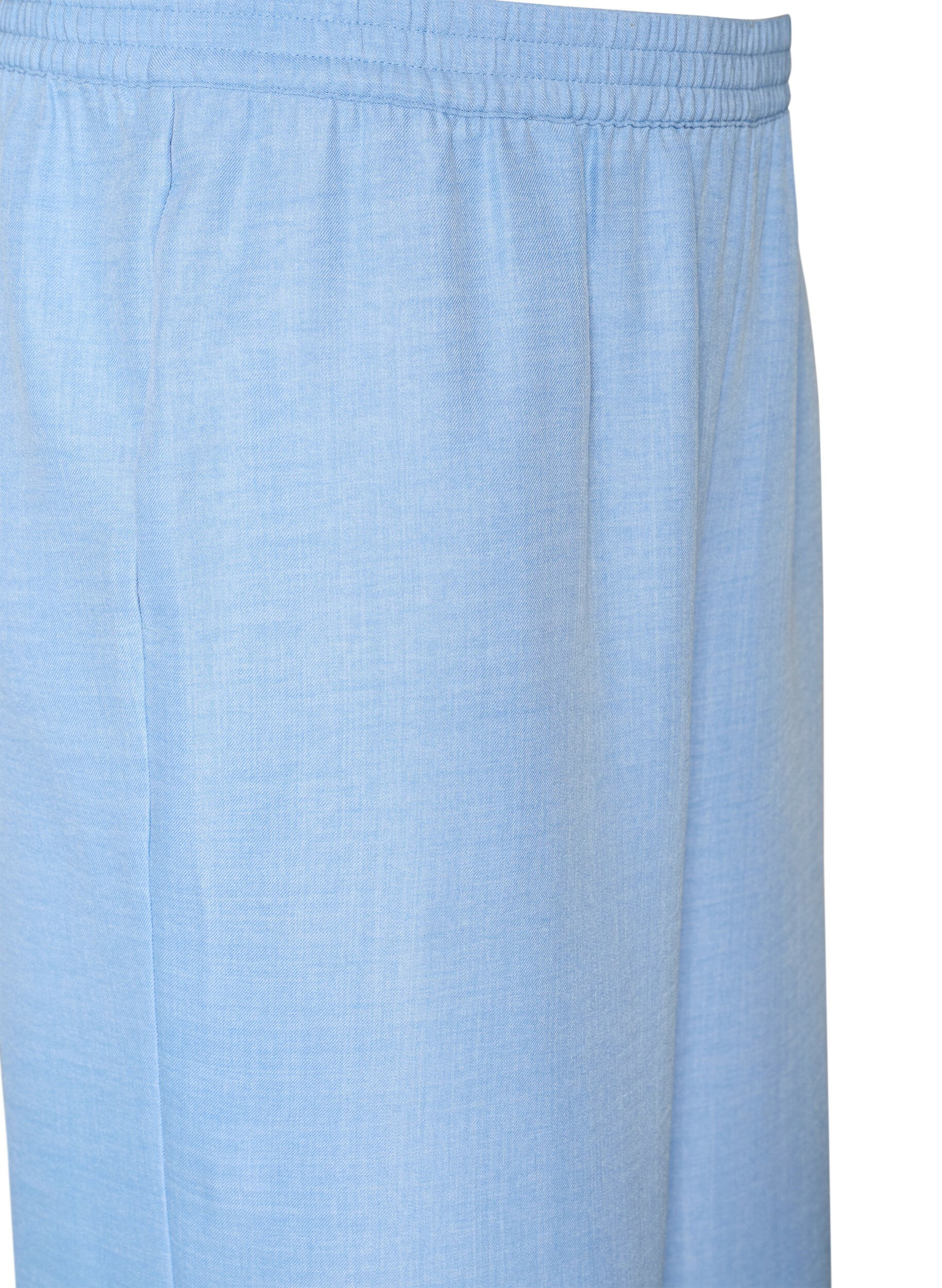 ZizziLosse broek met elastische tailleband en zakken, Blauw, Packshot image number 2
