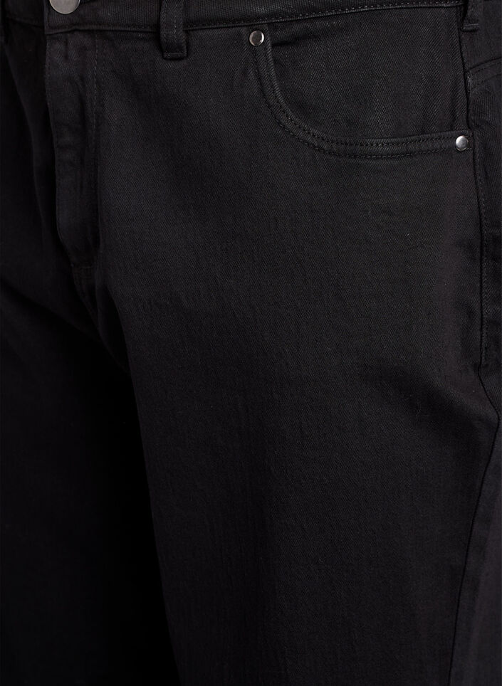 Losse jeans met gekorte lengte, Zwart, Packshot image number 2
