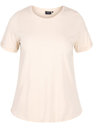 Basic katoenen t-shirt, Fog, Packshot image number 0