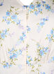 Gebloemde satijnen blouse met pofmouwen, Off White Blue Fl., Packshot image number 2