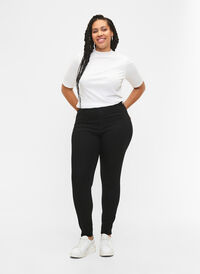 Extra slim fit Amy jeans met hoge taille, Black, Model