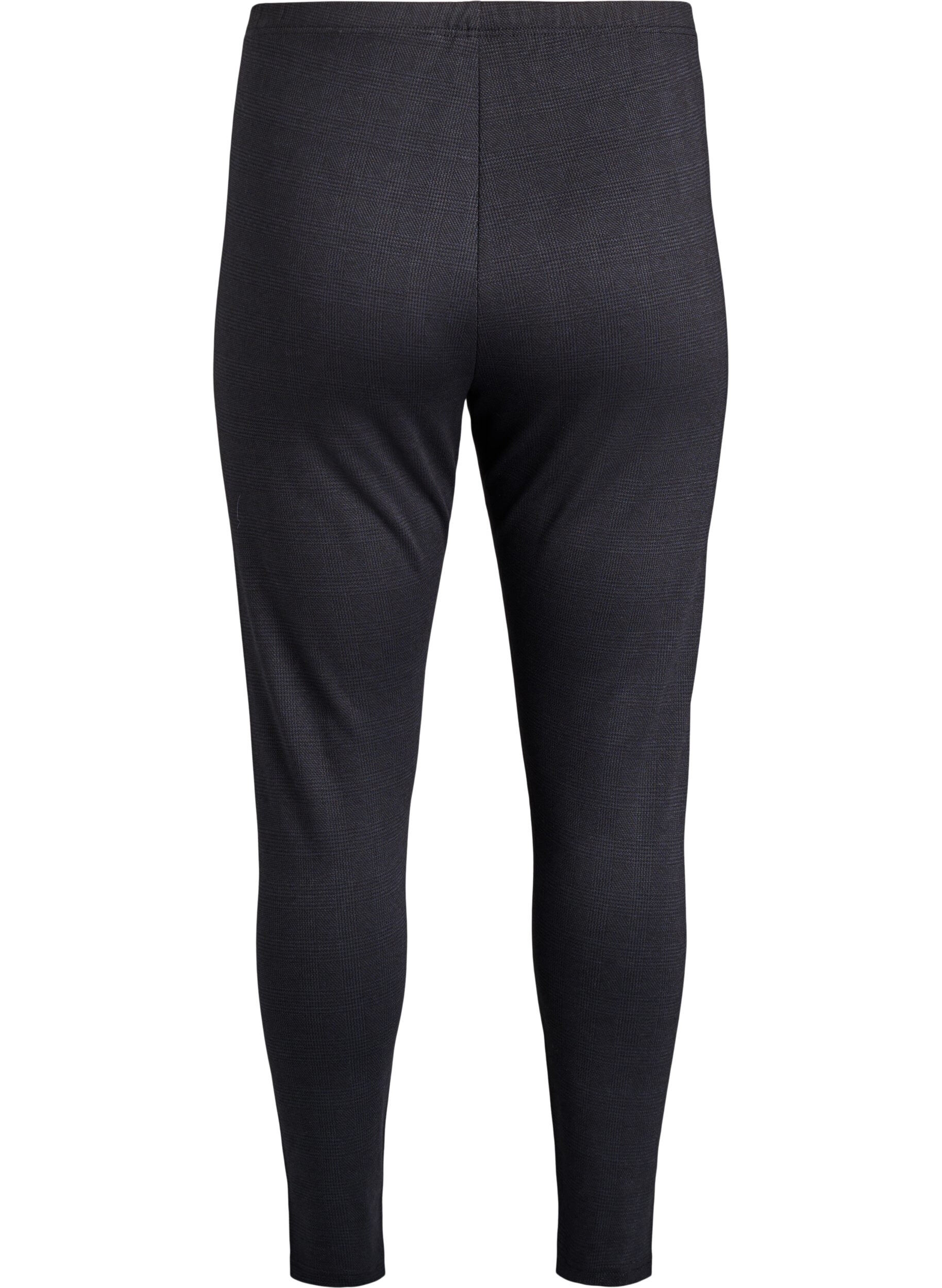 Zizzi Leggings met normale taille en patroon, Zwart, Packshot image number 1