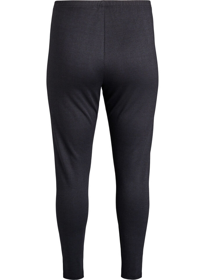 Leggings met normale taille en patroon, Zwart, Packshot image number 1