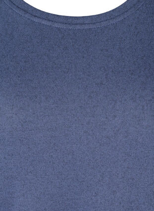 Top met 3/4 mouwen en knopen, Crown Blue Melange, Packshot image number 2