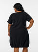 Katoenen jurk met korte mouwen, Zwart, Model image number 2