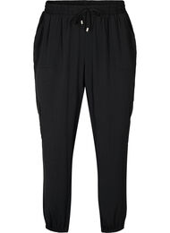 Effen broek met grote zakken, Black