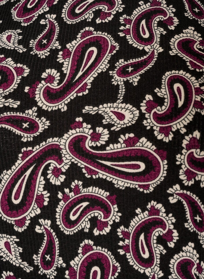 Blouse met lange mouwen en paisleyprint, Donker Bordeaux, Packshot image number 2