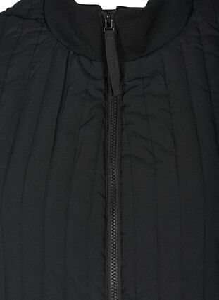 Korte vest met zakken en hoge hals, Black, Packshot image number 2
