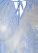 Korte mouwen kanten blouse met striksluiting, Paars, Packshot image number 2