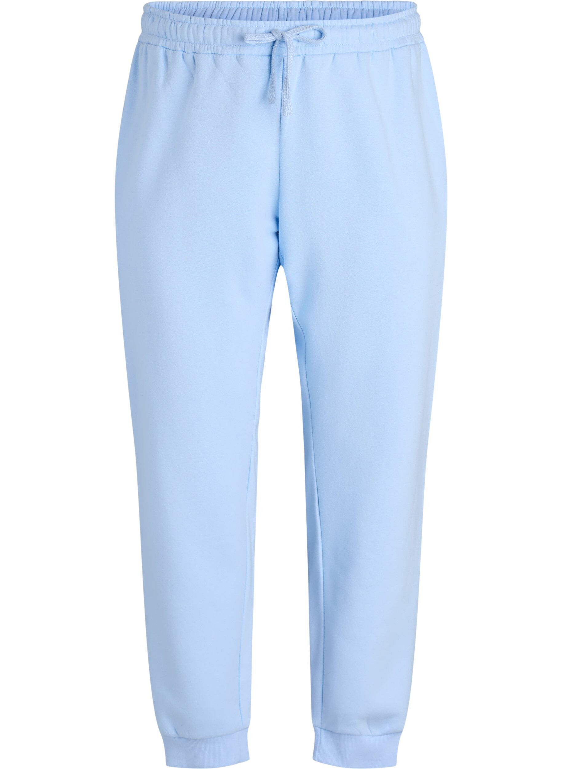 Zizzi Sweatpants met hoge taille, Blauw, Packshot image number 0