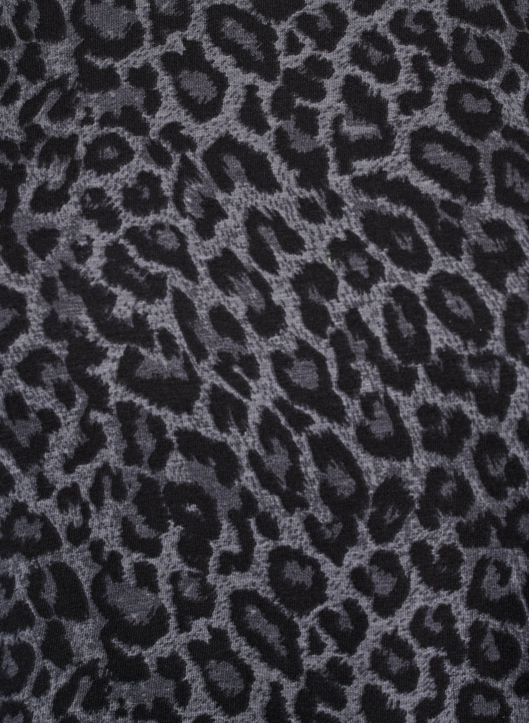 Zizzi Jurk met lange mouwen, ronde hals en luipaardprint, Dark Grey Leo, Packshot image number 2
