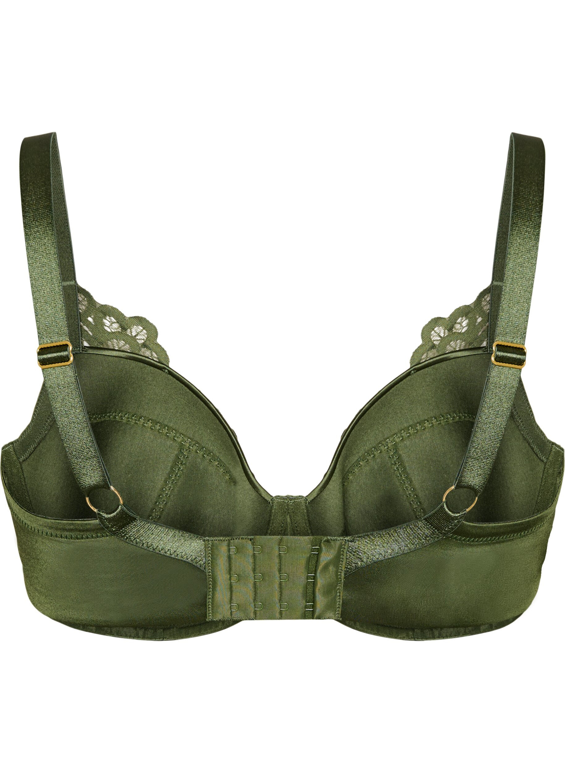 ZizziVoorgevormde beugel-bh met kant, Groen, Packshot image number 1