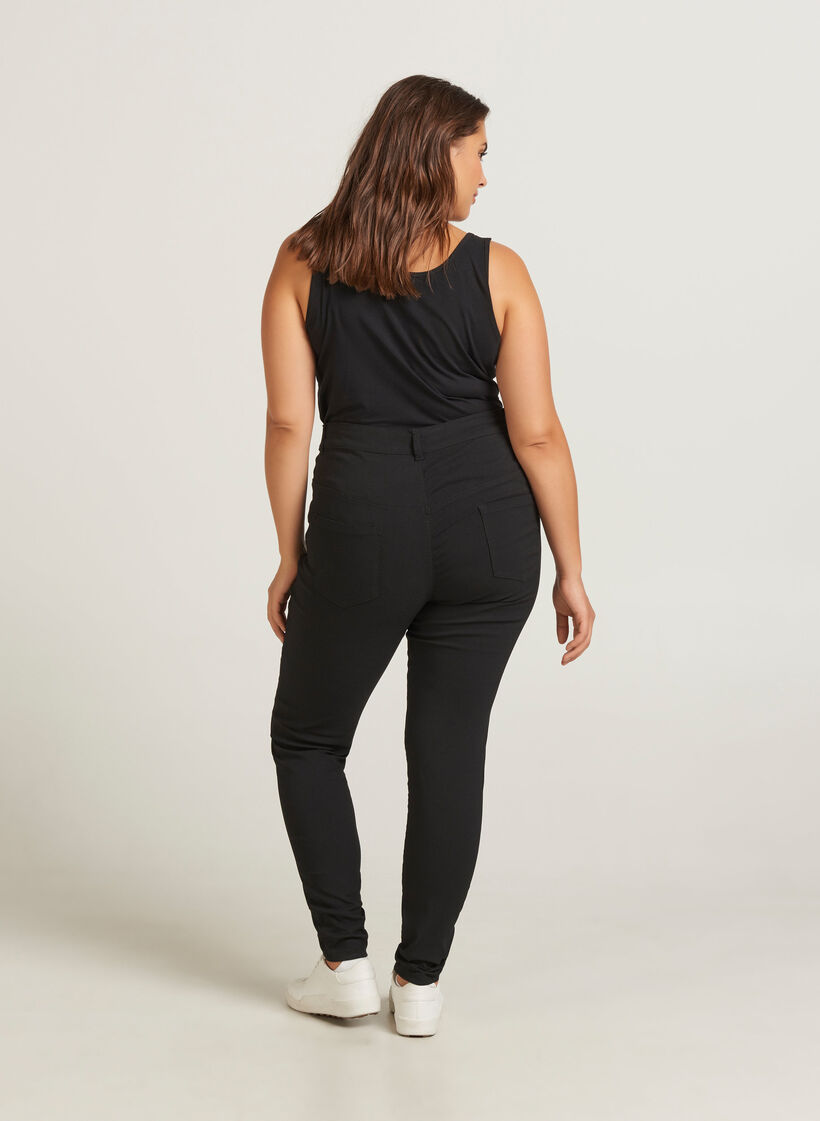 Slim fit broek met zakken, Zwart, Model image number 2