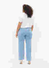 High waist Gemma jeans met gat op de knie, Ex Lgt Blue, Model