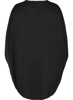 Effen jurk met structuur, Black, Packshot image number 1