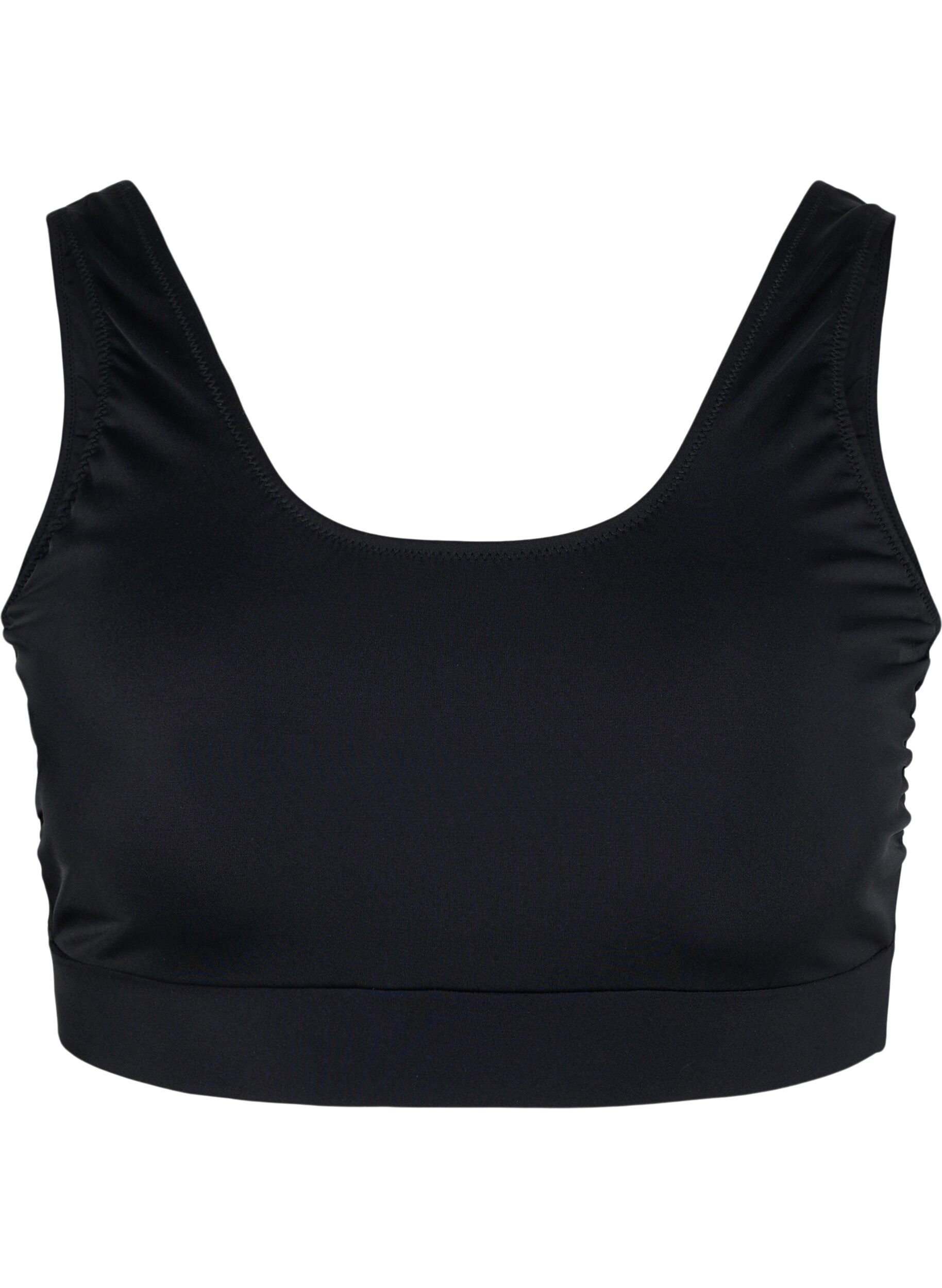 Zizzi Bikinitop met print en ronde hals, Black, Packshot image number 0