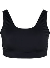 Bikinitop met print en ronde hals, Black